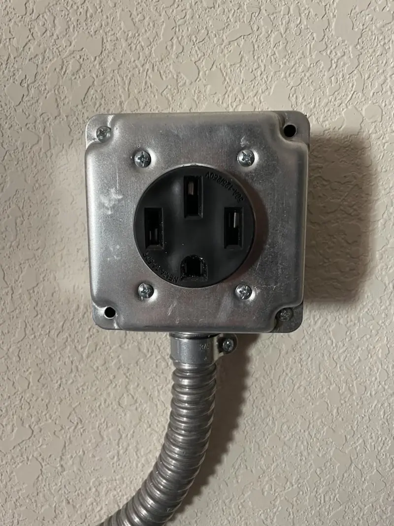 NEMA 14-50 outlet installed for Smart Home Electrical in Deephaven